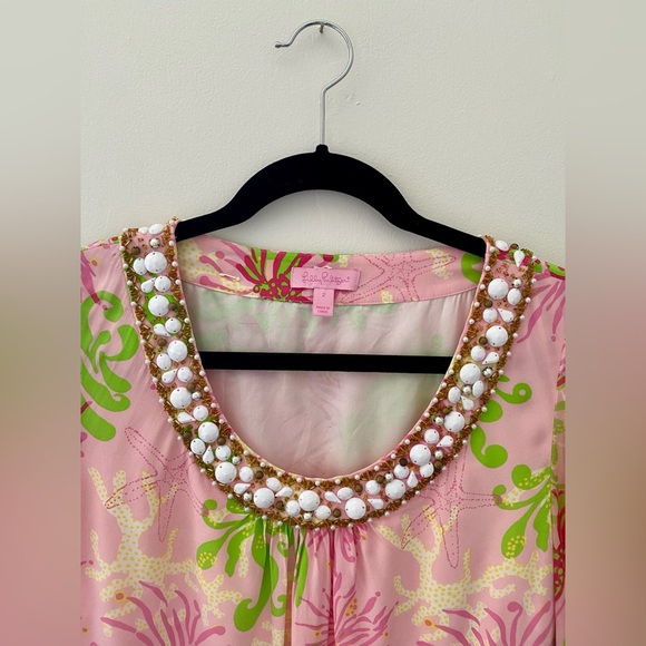 Lilly Pulitzer Dirty Shirley Harper Shift Dress 100% Silk - Picture 2 of 9